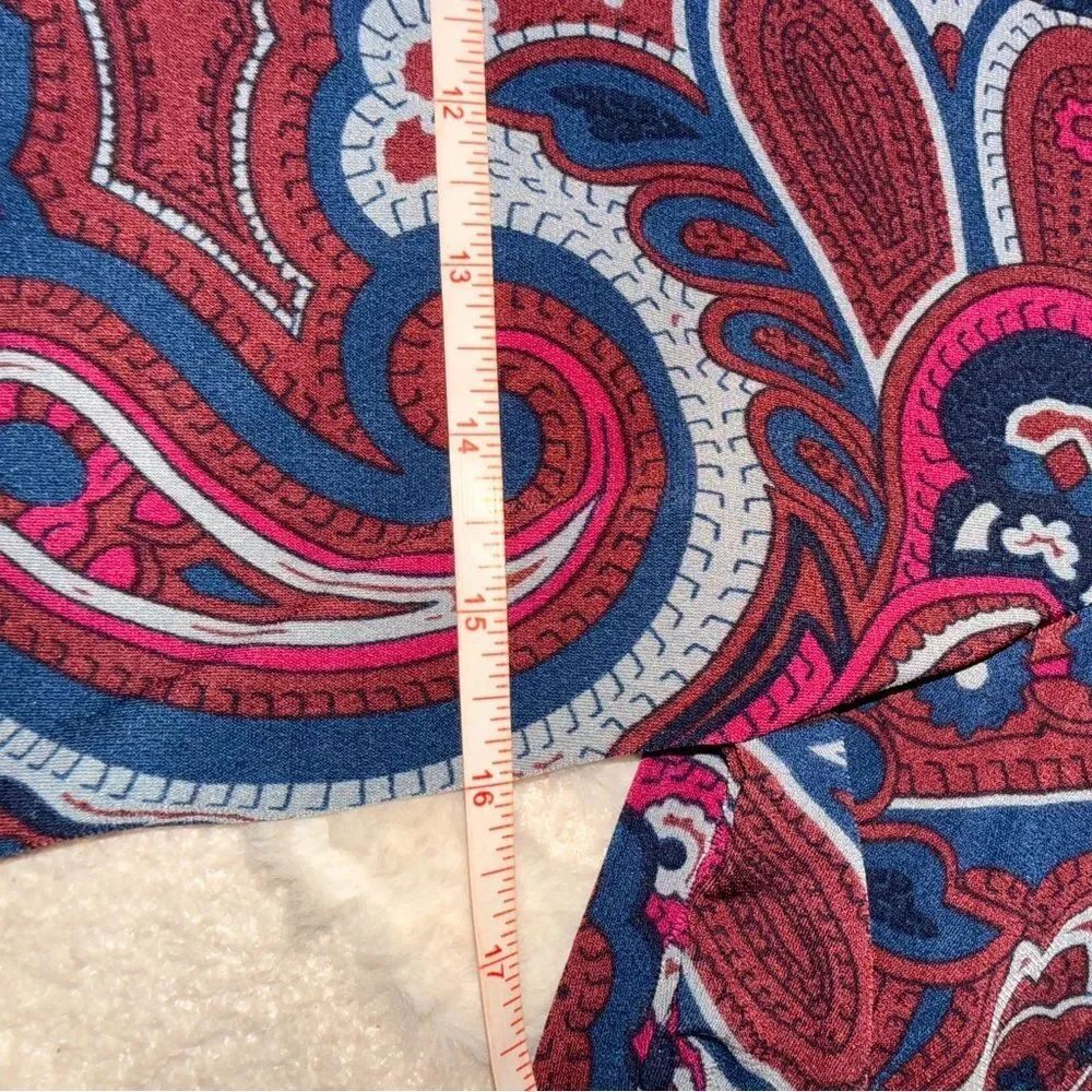 Charter Club Paisley Button-Down Shirt in Rust, Navy & Pink - Picture 4 of 7